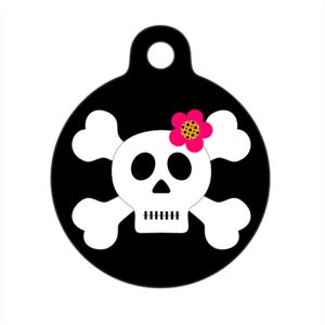Pet ID Tag - Girly Skull