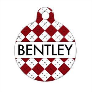 Personalized Pet ID Tag - Bentley Custom Name on Front