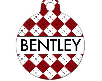 Personalized Pet ID Tag - Bentley Custom Name on Front