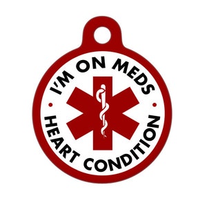 Medical ID Tag - I'm On Meds, Heart Condition Medical Alert