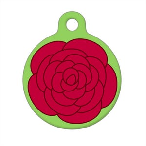 Pet ID Tag - Rose Pet Tag
