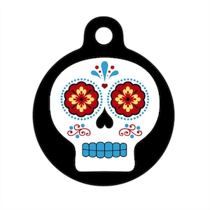 Pet ID Tag - Día de Muertos Skull