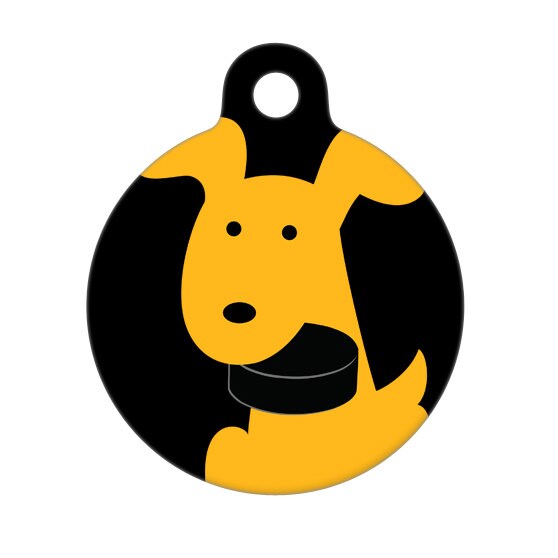 Quick-Tag NHL Circle Personalized Dog & Cat ID Tag, Large, Boston Bruins