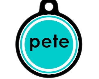 Pet ID Tag - Pete Custom Name on Front