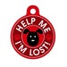 Pet ID Tag Help Me, I'm Lost Black Dog - Etsy