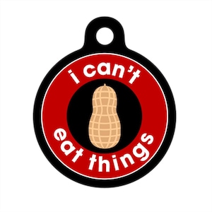 Medical ID Tag - I Can&#39;t Eat Things, Peanuts - Food Allergies Medical Alert