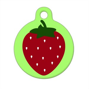 Pet ID Tag - Strawberry