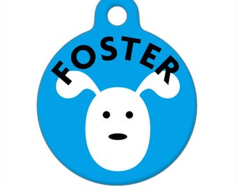 Pet ID Tag - Foster Dog - Blue