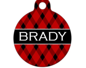 Pet ID Tag - Brady Custom Name on Front