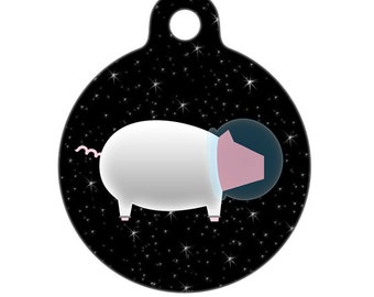 Pet ID Tag - Pig in Space