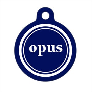 Pet ID Tag - Opus Custom Name on Front