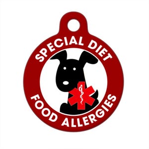 Personalized / Special Diet, Food Allergies / Dog Medical ID Tag / Medical Alert Tag / Medical Pet ID Tag / Pet Tag / Dog Tag / Dog Pet Tag