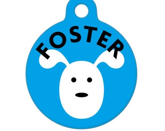 Pet ID Tag - Foster Dog - Blue
