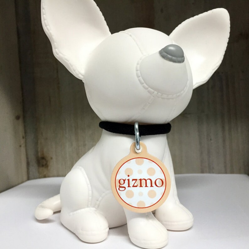 Pet ID Tag Gizmo Custom Name on Front Etsy