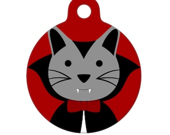 Pet ID Tag - Vampire Kitty