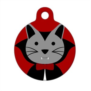 Pet ID Tag - Vampire Kitty