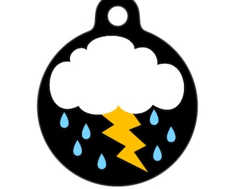 Pet ID Tag - Thunderstorm and Lightning