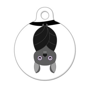 Pet ID Tag - Just Hanging Around Bat