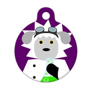 Pet ID Tag - Mad Scientist Dog