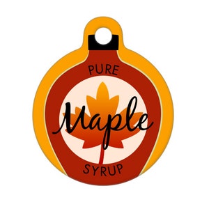 Pet ID Tag Maple Syrup - Etsy