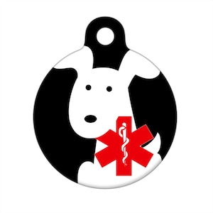 Medical ID Tag - White Dog Medical Alert