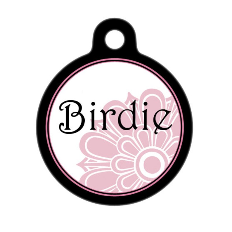 Pet ID Tag Birdie Custom Name on Front image 1