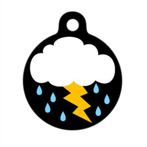Pet ID Tag - Thunderstorm and Lightning