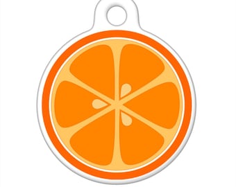 Tiermarke mit einer Orangenscheibe