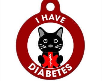Medisch identiteitsbewijs - I Have Diabetes Black Cat Medical Alert