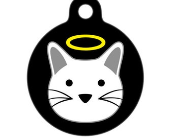 Pet ID Tag - Angelic Kitty