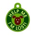 Pet ID Tag Help Me, I'm Lost Brown Dog - Etsy