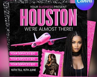 Traveling Stylist Flyer: Canva Editable Template (Digital Download)
