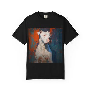 Dogo Argentino T-Shirt: Pastel Art, Garment-Dyed Cotton