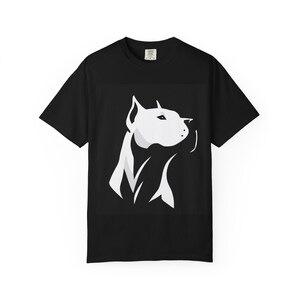 Garment-Dyed Dogo Argentino T-Shirt: Vector Style, Ring-Spun Cotton