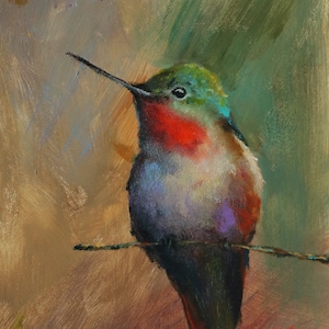 HUMMINGBIRD Painting by Dean Crouser