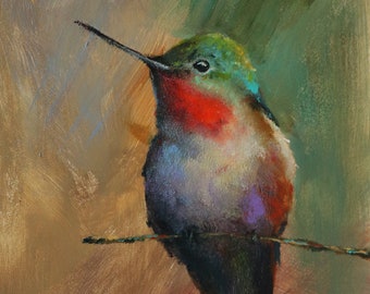 HUMMINGBIRD Painting by Dean Crouser