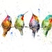 HUMMINGBIRDS on a WIRE Watercolor Hummingbird Bird Print by Dean Crouser