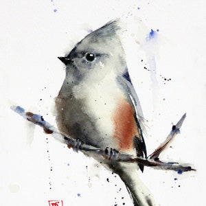 TITMOUSE Watercolor Bird Print by Dean Crouser