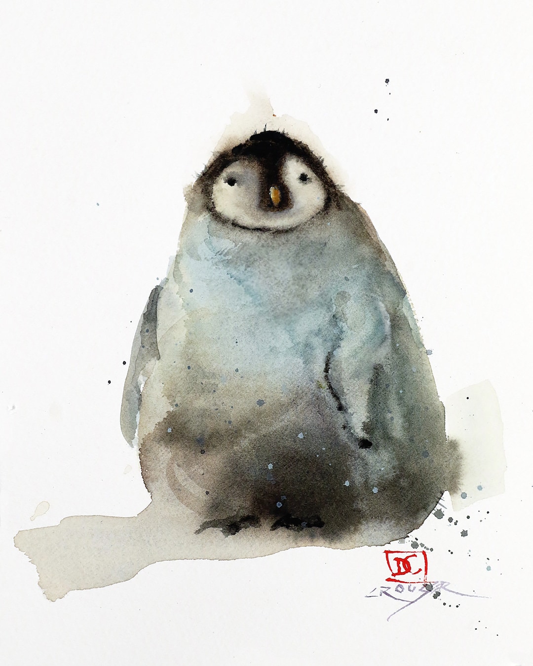 BABY PENGUIN Watercolor Print by Dean Crouser - Etsy