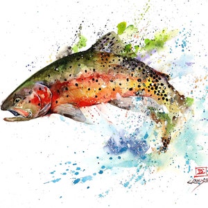 KOI Watercolor Fish Print, Koi Art, Koi Painting, by Dean Crouser