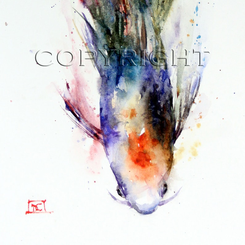 KOI Watercolor Print, Fish Painting by Dean Crouser image 2