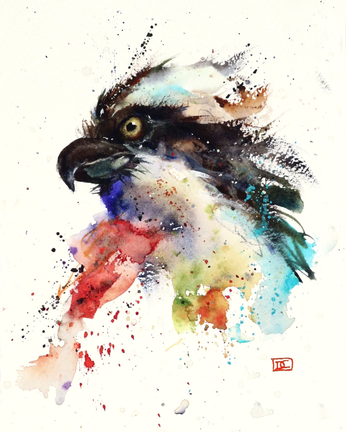 Osprey Watercolor Print By Dean Crouser | Etsy