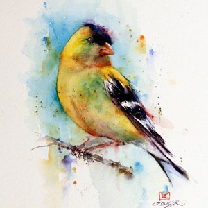 GOLFINCH Watercolor Bird Print by Dean Crouser image 2