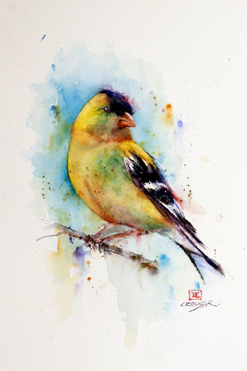 GOLFINCH Watercolor Bird Print by Dean Crouser image 2