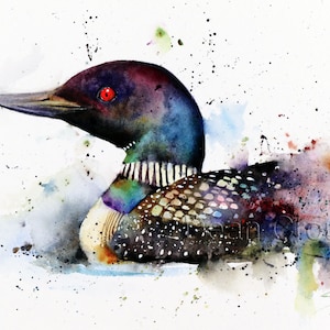 Loon Watercolor Art Print: Limited Edition Bird Painting by Dean Crouser