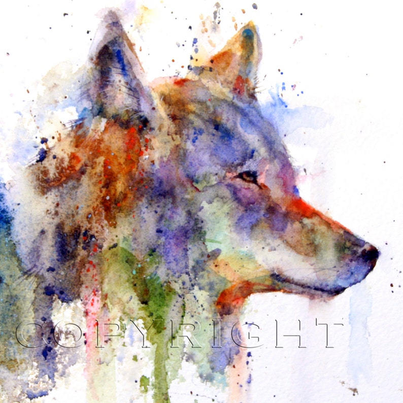 COYOTE Watercolor Art Print, Coyote Painting by Dean Crouser image 2