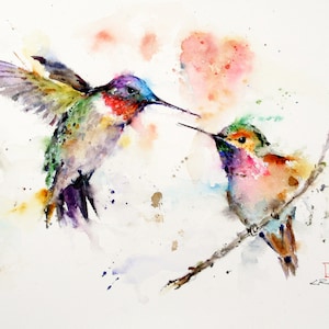 HUMMINGBIRD Greeting Cards, Set of 8, Watercolor Bird Art by Dean Crouser, Free Shipping!