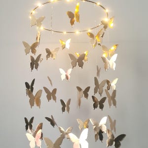 Butterfly Mobile, Nursery Mobile Girl, Butterfly Baby Mobile, Butterfly Mobile Nursery, Nursery Mobile, Baby Girl Mobile, Baby Mobile Led