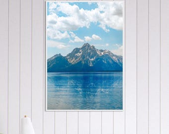 Still Waters at the Grand Tetons – Mountain Lake Landscape Photography Print
