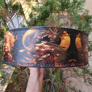 Ceinture d'haltérophilie anime, ceinture de sport GOKU, ceinture à levier en cuir pour dynamophilie, ceinture de fitness anime pour homme, cadeau d'entraînement pour lui